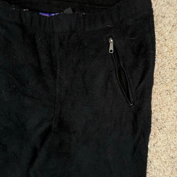 Patagonia Womens Sweatpants Joggers Fleece Pants Black Size 10 USA MADE w Logo - Picture 3 of 10